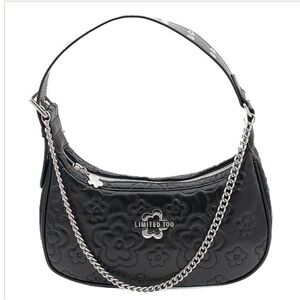 Limited Too Black Floral Shoulder Bag